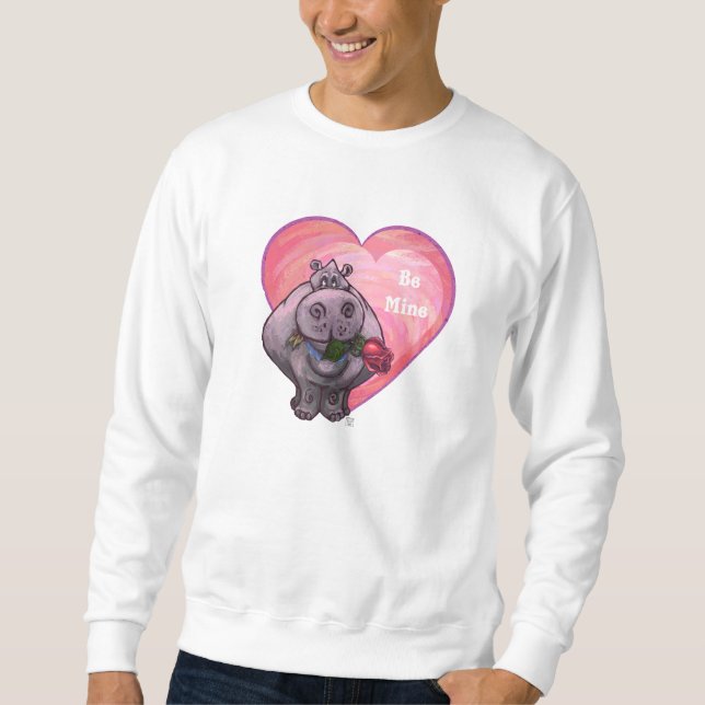 Sudadera Hippopótamo El día de San Valentín (Anverso)