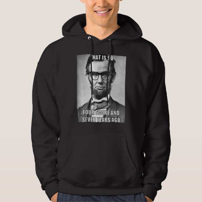 Sudadera Hipster Abraham Lincoln (Anverso)