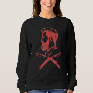 Sudadera Hipster Barber Barbershop Vintage Mustache Freethi