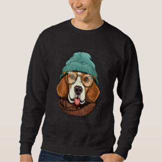 Sudadera Hipster Beagle Dog Animal Wearing Sunglasses Puppy