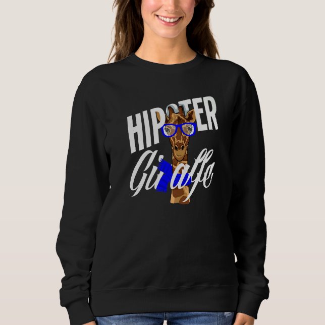 Sudadera Hipster Giraffe With Glasses  Giraffe (Anverso)