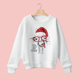 Sudadera Hipster Navidades Giraffe | Vacaciones