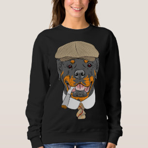 Sudadera Hipster Raza De Rottweiler De Perro En Un Tapón Ma