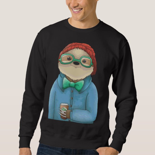 Sudadera Hipster Sloth (Anverso)