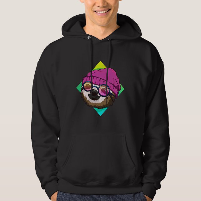 Sudadera Hipster Sloth Cute Sloths Ideas (Anverso)