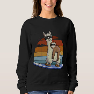Sudadera Hipster Sloth en Llama Stand Up Paddle