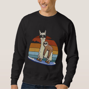 Sudadera Hipster Sloth en Llama Stand Up Paddle