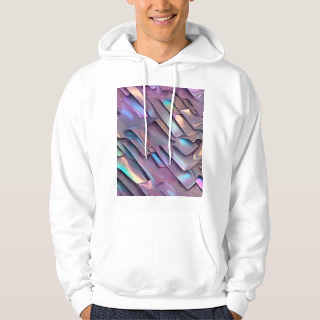 Sudadera Hiridiscente futurista/holográfico abstracto (Anverso)