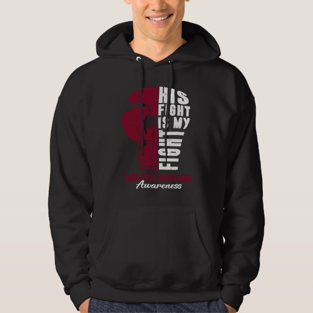 Sudadera His Fight Is My Fight Multiple Myeloma Awareness S (Anverso)
