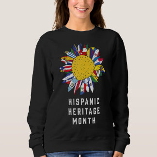 Sudadera Hispanic Heritage Month Latino Countries Flags Ret
