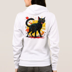 Sudadera Hissing Defensive Black Cat Women's