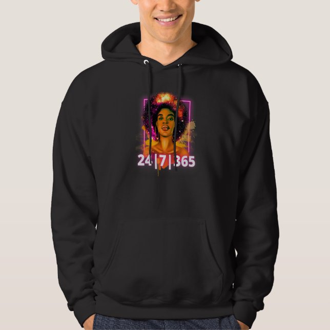 Sudadera Historia negra 247365 Poderosa Chica negro mágica (Anverso)