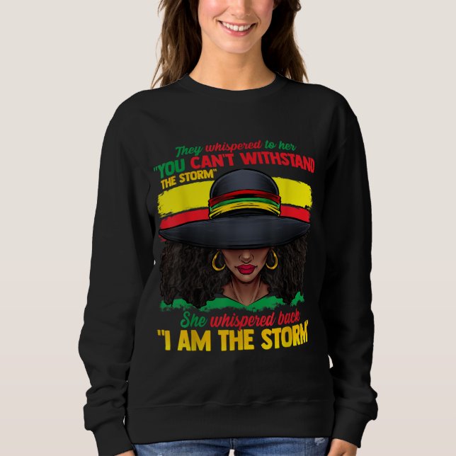 Sudadera Historia Negra Africana Para Las Mujeres Yo Soy La (Anverso)