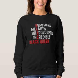 Sudadera Historia Negra Afroamericana Hermosa Melanin B