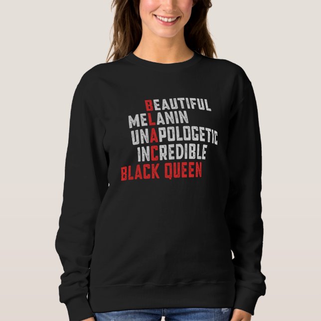 Sudadera Historia Negra Afroamericana Hermosa Melanin B (Anverso)