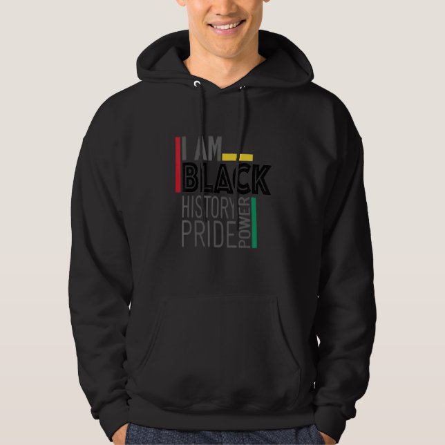 Sudadera Historia negra afroamericana negra (Anverso)