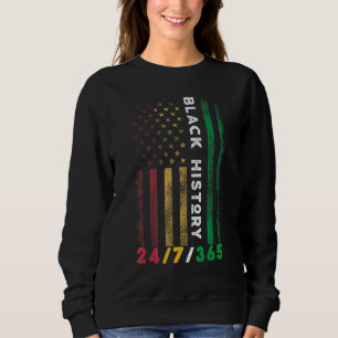 Sudadera Historia Negra Bandera Estadounidense Con Historia