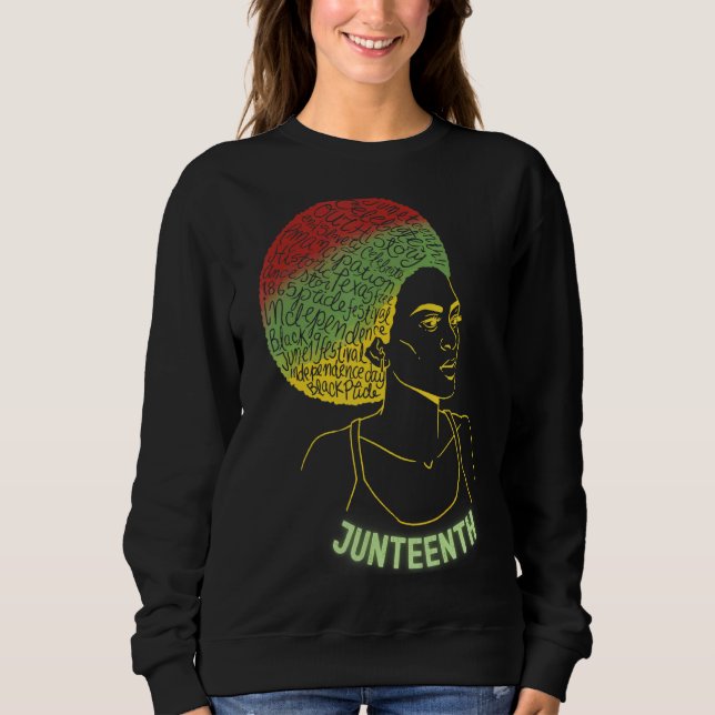 Sudadera Historia Negra Para Mujeres Educadas Fuerte Negro  (Anverso)