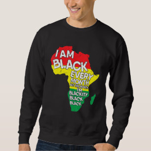 Sudadera Historia negra soy negra todos los meses en África