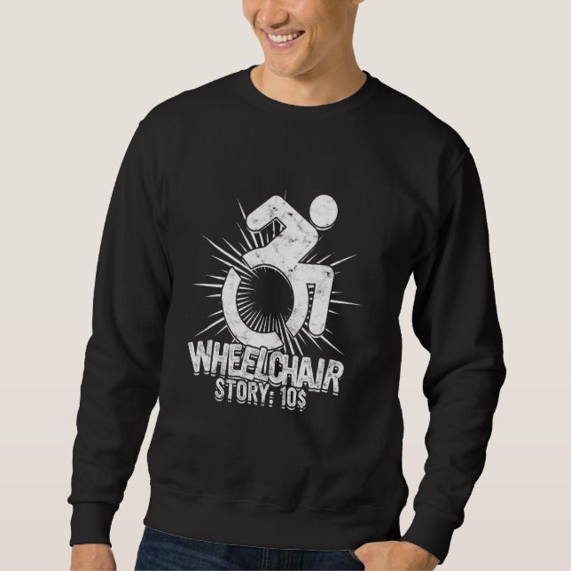 Sudadera Historia parapléjica en silla de ruedas 10$ (Anverso)