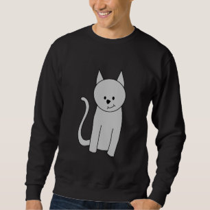 Sudadera Historieta gris del gato