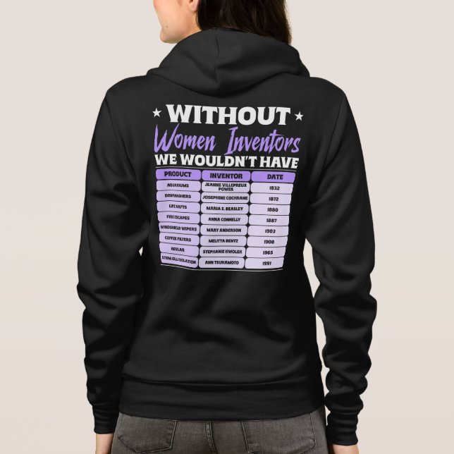 Sudadera History of Women Inventors, Purple Women's Day (Reverso)
