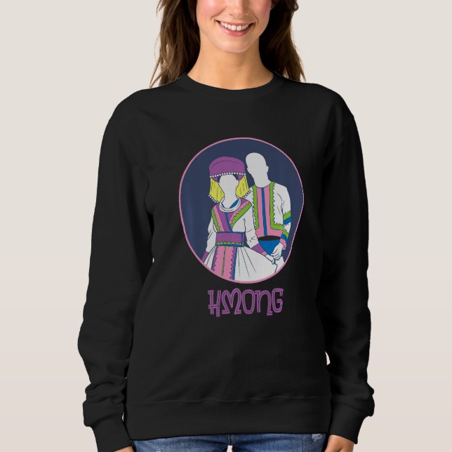 Sudadera Hmong Miao Girl Woman Heart Boy Man Couple Love Hm (Anverso)