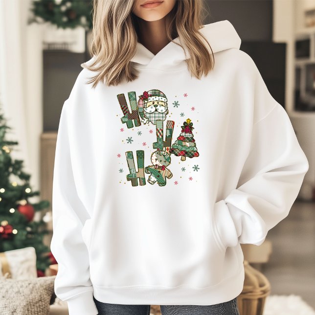 Sudadera Ho Ho Ho Christmas Festive Patchwork (Subido por el creador)
