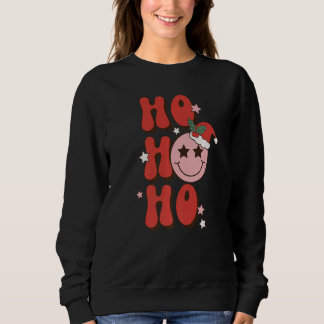 Sudadera Ho Ho Ho Christmas Happy Face With Santa Hat Chris