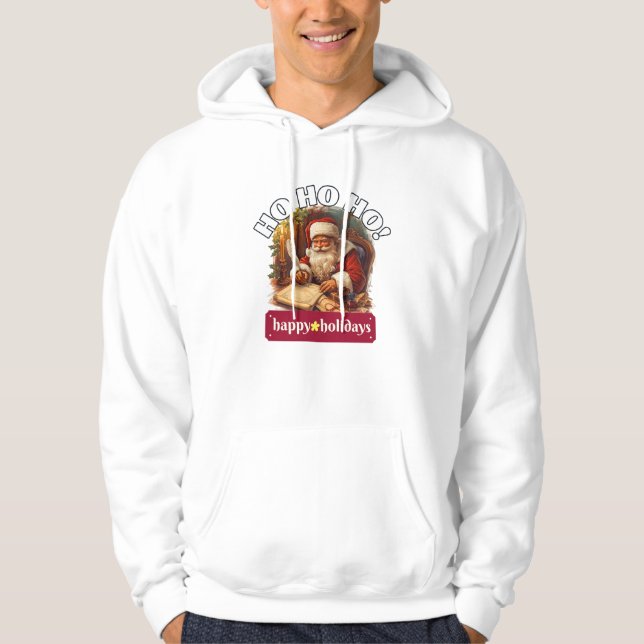 Sudadera Ho Ho Ho Happy Holidays Sweatshirt | Holiday Gift  (Anverso)