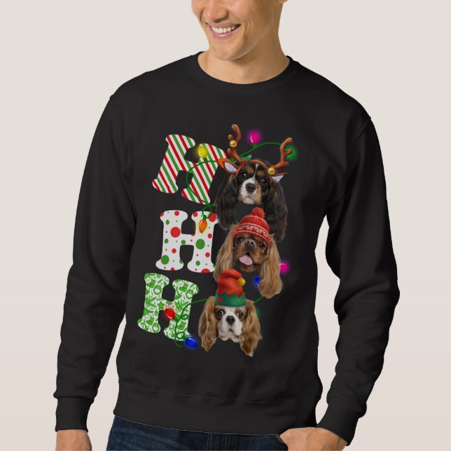 Sudadera Ho Ho Ho Ho Ho Cavalier Rey Charles Spaniel Cute C (Anverso)