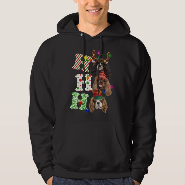 Sudadera Ho Ho Ho Ho Ho Cavalier Rey Charles Spaniel Cute C (Anverso)