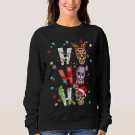 Sudadera HO HO HO HO Navidades del Sombrero de Cráneo Mexic