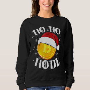 Sudadera Ho Ho Ho Hodl Crypto Bitcoin Santa Hat Cryptocurre