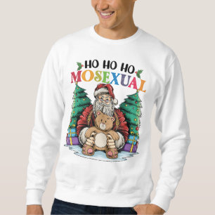 Sudadera Ho Ho Ho Mosexual Gay Santa LGBTQ Navidad Gay 