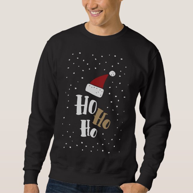 Sudadera Ho Ho Ho, Navidad Vintage (Anverso)