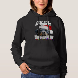 Sudadera Ho Ho Ho Nope Rottweiler Cute Navidades Rottie