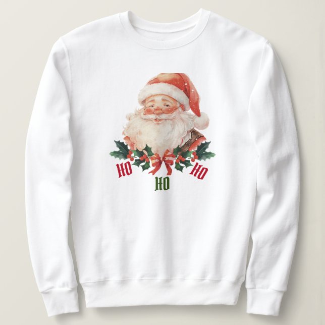 Sudadera Ho-Ho-Ho Santa en español (Anverso del diseño)