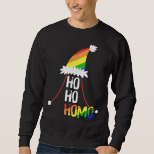 Sudadera Ho Ho Homo Chicas Santa Hat Navidades del Orgullo