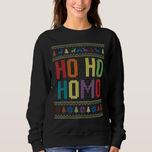 Sudadera Ho Ho Homo Navidades Gay Funny Orgullo Santa LGBT 