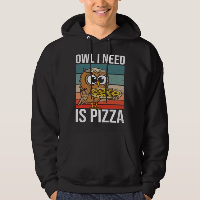 Sudadera Hobby Chef Wildlife Owls Ironic Pizza Chef (Anverso)