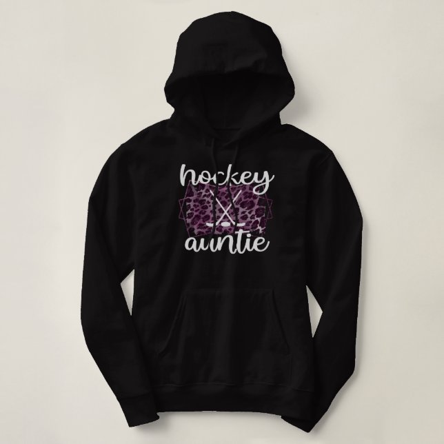 Sudadera Hockey Aunt Ice Hockey Auntie Of A Hockey Player C (Diseño del anverso)