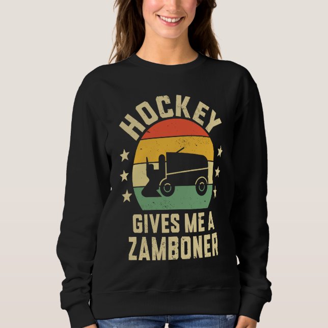 Sudadera Hockey Gives Me A Zamboner Boys Youth Hockey  Men  (Anverso)