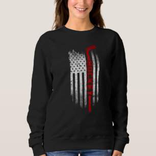Sudadera Hockey Palo de hockey sobre hielo Bandera de Estad