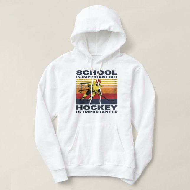 Sudadera Hockey Piernas encerradas, es un juego de hockey d (Diseño del anverso)
