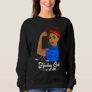 Sudadera Hockey sobre hielo Chica negro Vintage Love Afro H