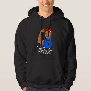 Sudadera Hockey sobre hielo Chica negro Vintage Love Afro H