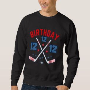 Sudadera Hockey sobre hielo Cumpleaños doce Niño 12º Fiesta
