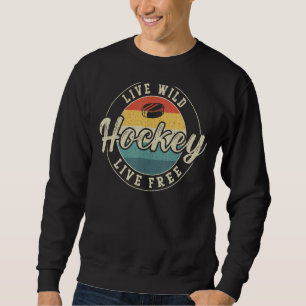 Sudadera Hockey sobre hielo Vintage Retro Live Hockey Salva