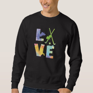 Sudadera Hockey sobre hierba colorido Hockey sobre amor Jug